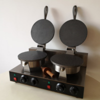 GAINCO Machine à Gaufres Commerciale pour Hôtels, Mini Gaufrier à Cornets, Machines à Cornets de Crème Glacée