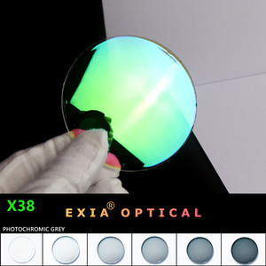 EXIA Lens X38 Lunettes de soleil Lentille Spin Coating Photochromique Gris Flash Miroir Vert SHMC UV400 <span class=keywords><strong>MR</strong></span>-8 1.61 Changement rapide de couleur Lentille - Product Image 2