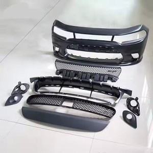 Rejilla de Parachoques Delantero, Kit de Parachoques Delantero Sin Piezas de Faros Antiniebla para Charger SRT Hellcat 2015 2016 2017 2018 2019 - Product Image 3