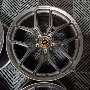 JZ Juego de 1 Llanta Forjada 5x130 5x120mm, Llantas de Aleación de Aluminio Negro Cepillado para Autos de Pasajeros 992 991 997 M3 M4 M5 <span class=keywords><strong>M8</strong></span> - Product Image 5