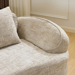 Sofá Curvo Minimalista de Tres Plazas Ecológico en Oferta, Tejido Jacquard Premium, Sofá Esquinero Grande con Patas de Madera - Product Image 6