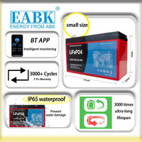 Kotak baterai DIY, penyimpanan energi surya, sistem daya Rumah EBAK 18650 baterai Lifepo4 sel prismatis 12V 8Ah baterai Lithium