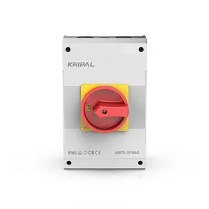 KRIPAL IP65 outdoor Rotating Type Weatherproof Isolating Switch Electric 20A 35A 63A AC Isolator Switch 3 Phase UKP