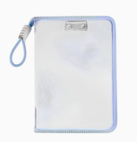 Nueva Llegada: Bolsa de Archivo de Gran Capacidad en Color Caramelo, Bolsa de Mano Transparente con Cierre para Documentos A4, Exámenes y Libros.