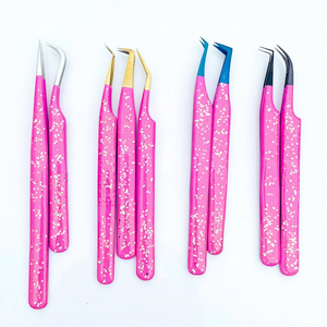 Custom Logo Private Label Eyelash Extension Tweezers Professional Lash Accessories Beauty Tools Supplier - Product Image 1