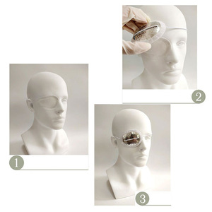 Protection oculaire portable en aluminium de 75 mm x 60 mm avec trous pour une utilisation d'urgence en extérieur - Product Image 4
