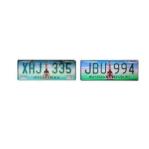 Plaques d'immatriculation des Philippines plaques d'immatriculation en aluminium de voiture de sublimation vierges en relief personnalisées - Product Image 6
