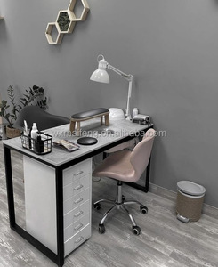 Venta caliente para la fábrica de salón <span class=keywords><strong>Precio</strong></span> bajo Muebles de salón de belleza Metal Mármol Manicura <span class=keywords><strong>Mesa</strong></span> de uñas - Product Image 1