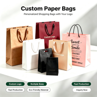 Sacs en papier cosmétiques de qualité supérieure personnalisables pour des designs personnalisés, chaussures, vêtements, avec des sacs cadeaux de luxe
