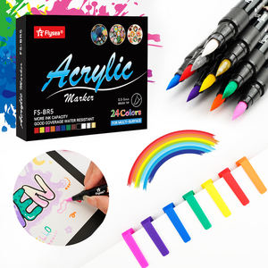 Novo Pacote Escova Dica 24 Cores Acrílico Marcador Canetas para Caligrafia & Mão Lettering - Product Image 2