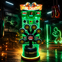 Machine de boxe robuste et personnalisable en métal et plastique, 7 cibles, mode multijoueur, récompense pour le carnaval