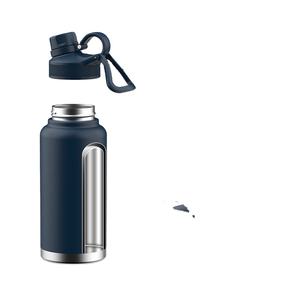 Bouteille d'eau isotherme de haute qualité 32 oz, chic, pour la gym et les voyages, à double paroi, pour boissons chaudes et froides, avec 2 couvercles - Product Image 2