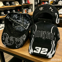 Rico O Muerto Sombreros de Lujo con Bordado 3D y Serigrafía, de Sarga, Estilo Vintage, Deportivo, Urbano, Dobby, de 5 Paneles, Unisex