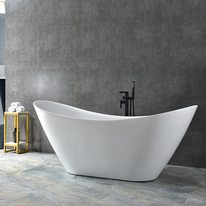 Acrilico Freestanding <span class=keywords><strong>per</strong></span> adulti <span class=keywords><strong>vasca</strong></span> <span class=keywords><strong>da</strong></span> <span class=keywords><strong>bagno</strong></span> rettangolare Design moderno bordo sottile <span class=keywords><strong>per</strong></span> la casa Hotel uso interno celebrando Internet - Product Image 1