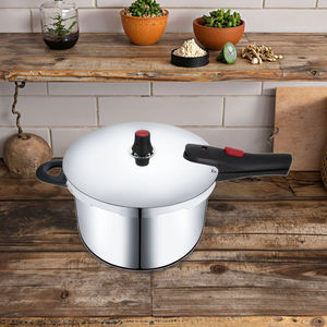 Casserole à pression en acier inoxydable <span class=keywords><strong>pas</strong></span> chère en gros avec surface antiadhésive, 3-10L, CE UL pour cuisinière à gaz et à induction OEM ODM - Product Image 5