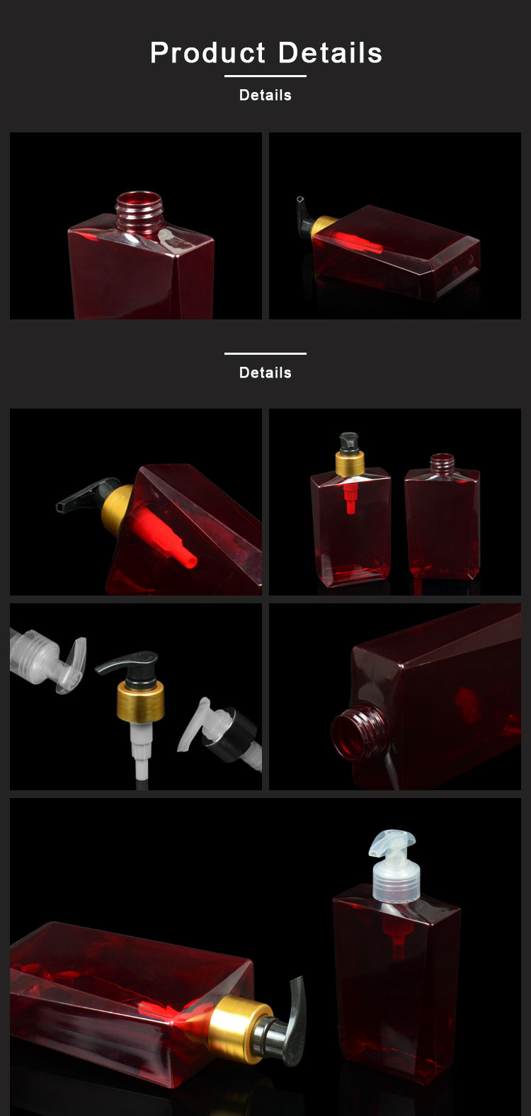 300ml UV Proof PETG Cosmetic Bottle 300CC Lotion And Shampoo Cosmetic Packaging