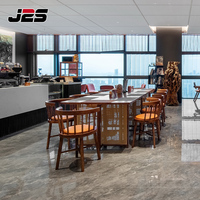 Ensemble de mobilier de restaurant J2S commercial moderne en bois, table ronde de luxe sur mesure pour hôtel, chaise en rotin, projet de mobilier
