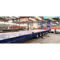 AOTONG Nouvelle semi-remorque surbaissée à col de cygne 3 essieux pour le transport d'équipements lourds, construction en acier, poutre en I, 12R22.5