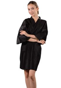 Disposable <strong>White</strong> Cloth Wrap Spa Robe Cape and <strong>Kimono</strong> for Salons and Massages - Product Image 2