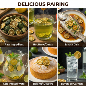 Rodajas de Kumquat Verde Deshidratadas Premium FD, Mitades de Calamansi, Ingrediente Base Ideal para Preparar Té de Frutas e Infusiones Herbales - Product Image 4