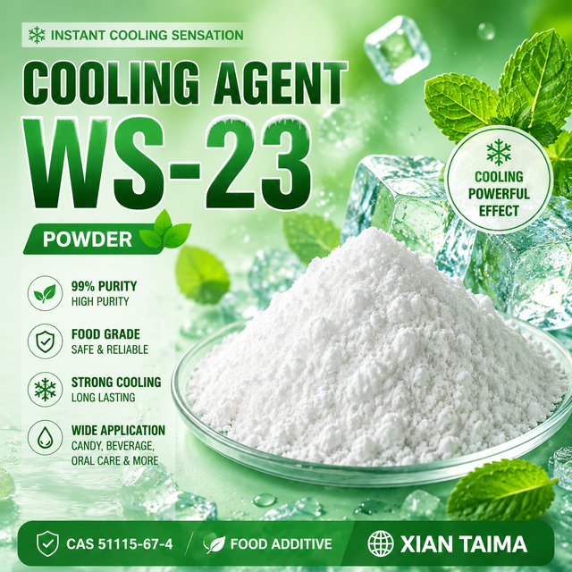 High Purity Synthetic Cooling Agent WS-23 Powder 99% Food Grade for Candy Beverage Oral Care Cosmetics | CAS 51115-67-4 | XIAN