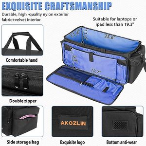 Bolsa Organizadora de Cables Electrónicos de Muestra Gratuita - Bolsa de Almacenamiento de Accesorios Digitales Electrónicos de Doble Capa Portátil para Viajes - Product Image 2
