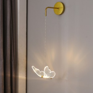 Lámpara de pared con forma de mariposa, fuente de luz LED acrílica, control de interruptor para iluminación de fondo en el dormitorio - Product Image 2