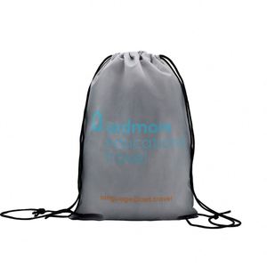 Sac à dos à cordon personnalisé pas cher en nylon polyester 210D, petit sac à dos de sport imperméable, sacs à dos promotionnels réutilisables - Product Image 5