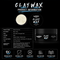 BARBERPASSION Mens Hair Styling Personal Care Products Pomade Clay Sea Salt Spray Powder Set