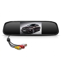 Caméra de recul DVR de voiture 43 pouces à 2 objectifs avec écran LCD HD intégré au rétroviseur, ajustement standard, origine Shenzhen