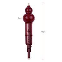 Flûte en gourde Hulusi en Do à deux tons, instrument traditionnel chinois en résine, avec étui de transport à nœud chinois