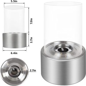 <span class=keywords><strong>Cheminée</strong></span> au <span class=keywords><strong>bio</strong></span>éthanol, poêle sans fumée à l'alcool, table décorative, foyer solo avec couvercle en verre - Product Image 3