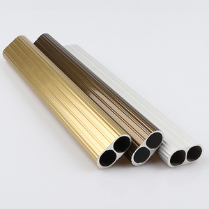 We Aluminum Alloy Clothes Hanging Rods Double Damper Track Wall Mount <b>Wardrobe</b> <b>Hardware</b> - Product Image 1