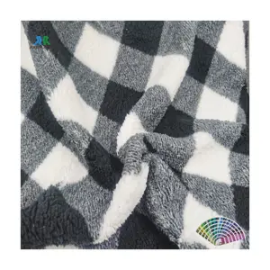 Most Popular Design Single Side 100% Polyester Printed Shu Velveteen Sherpa Fleece Fabric 230 Gsm For Blanket And Sleepwear