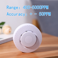 Détecteur de CO2 NDIR haute précision Tuya WiFi, capteur de pollution de l'air en plastique et moniteur de qualité avec alarme pour usage domestique