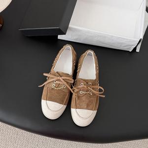 Chaussures plates à lacets décontractées imperméables style <span class=keywords><strong>bateau</strong></span> pour femmes, avec chaîne et blocs de couleur, modèle The Finals - Product Image 5