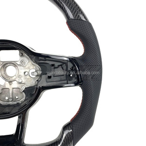 Volant en fibre de carbone au <span class=keywords><strong>prix</strong></span> d'usine pour Volkswagen <span class=keywords><strong>Golf</strong></span> MK7 GTI GTD <span class=keywords><strong>GTE</strong></span> R Polo GTI Tiguan Passat - Product Image 4