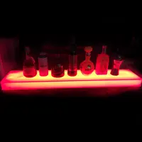 Uzaktan kumanda RGB renk değiştiren led win standı duvara monte lüks akrilik led bira şampanya şarap rafı led ekran rafları