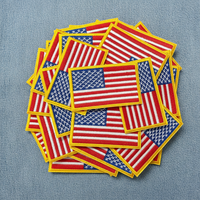 Patch brodé drapeau américain, emblème national américain, badge thermocollant rectangulaire pour vêtements, veste en jean, sac – Vente en gros
