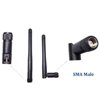 Antenne WiFi 3dBi 2,4 GHz 5,8 GHz double bande, antenne omnidirectionnelle en caoutchouc, connecteur SMA mâle, antenne externe sans fil pour routeur