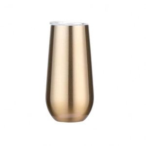 Tasse à vin isotherme en acier inoxydable à double paroi de 6 oz, idéale pour les mariages, les fêtes et les cadeaux d'affaires – Nouveauté promotionnelle - Product Image 4