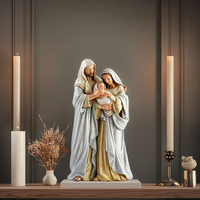 Sculpture Personnalisée de la Sainte Famille en Résine, Statue Catholique Figurine Personnalisée pour la Décoration Intérieure