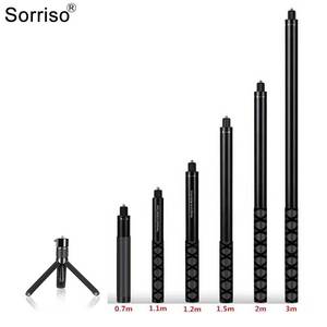 SORRISO Perche à <span class=keywords><strong>selfie</strong></span> invisible rotative Bullet Time Bundle Poignée trépied Monopode invisible pour Insta360 Gopro DJI Action Camera - Product Image 2
