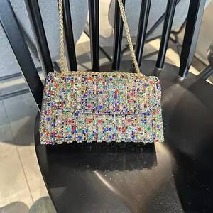 Sac à bandoulière vintage en PU de luxe pour femme THK0339 avec fermeture éclair et chaîne simple - Product Image 4