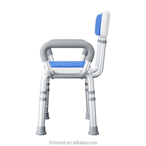 Chaise de <span class=keywords><strong>douche</strong></span> portable antidérapante réglable en alliage d'aluminium avec bras et dos <span class=keywords><strong>pour</strong></span> personnes âgées et handicapées - Product Image 4