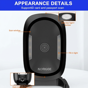 Escáner de Código de Barras de Escritorio 2D NORGEE 666, USB Omnidireccional, Zebra <span class=keywords><strong>DS9308</strong></span> en Stock - Product Image 2