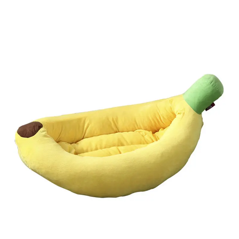 Hot selling pet products cat dog bed puppy mat can be removed and washed all four seasons can be used banana pet bed