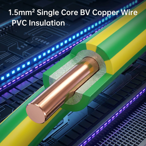 Fil électrique en cuivre monobrin PrimePro 1,5 mm² BV |   Câble de qualité industrielle EPC isolé en PVC, norme IEC (100 m/rouleau) - Product Image 1