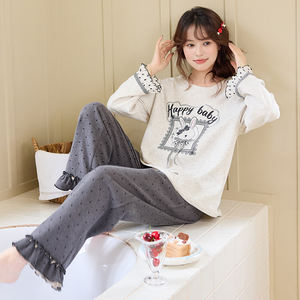 Set di indumenti da notte autunno e inverno in velluto tedesco <span class=keywords><strong>pigiama</strong></span> carino cartone animato da <span class=keywords><strong>donna</strong></span> dolce caldo Cashmere AB può indossare il <span class=keywords><strong>pigiama</strong></span> - Product Image 2
