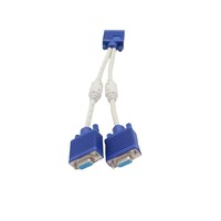 JERTECH Factory kabel VGA komputer 2 in 1, kabel tampilan komputer pengganti frekuensi pembagi garis grosir kabel VGA